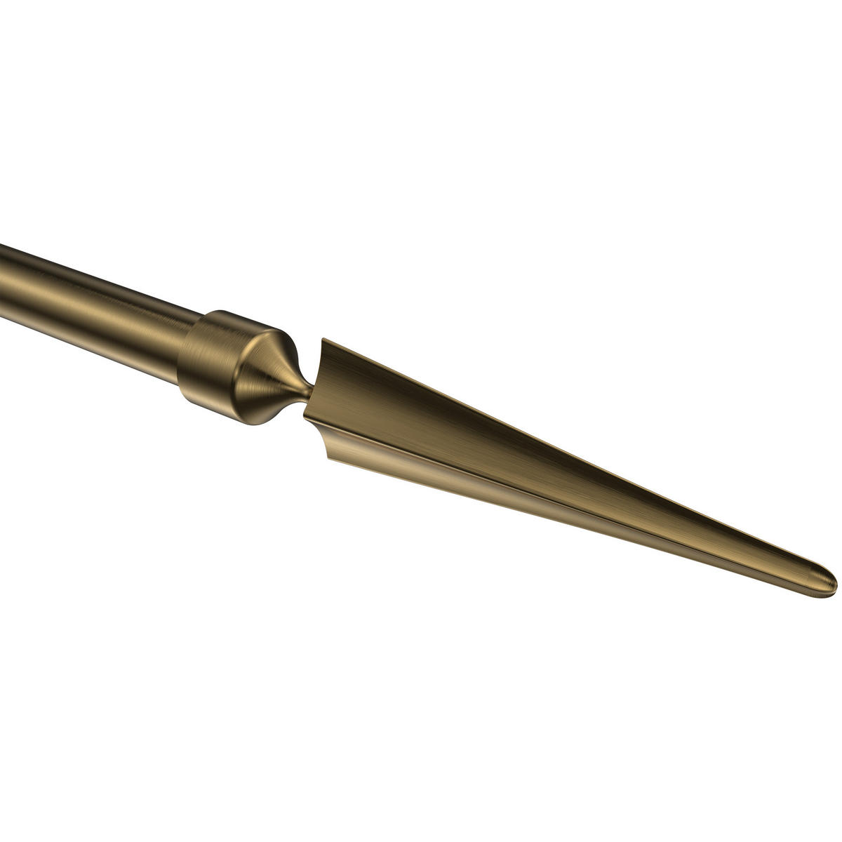 ENDSTÜCKE FÜR GARDINENSTANGEN 16 mm Ø, Lorenzo Messing Antik, Packung 2 Stück - Messingfarben/Bronzefarben, Metall (13.4/2.9/2.9cm) - INTERDECO