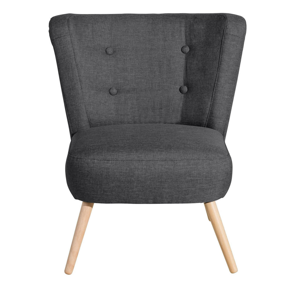 SESSEL Kassi Bezug Flachgewebe Buche natur / graphit - Grau, Kunststoff (69/80/68cm) - 58aufmkessel