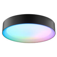LED DECKENLEUCHTE Larios Schwarz/Weiß 39/39/7,5 cm - Multicolor, Metall (39/39/7.5cm) - Brilliant