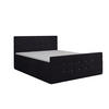 BOXBETT Paris Schwarz 160x200 cm Bettkasten + Topper - Schwarz, Holz/Textil (160/200cm) - Comfortic