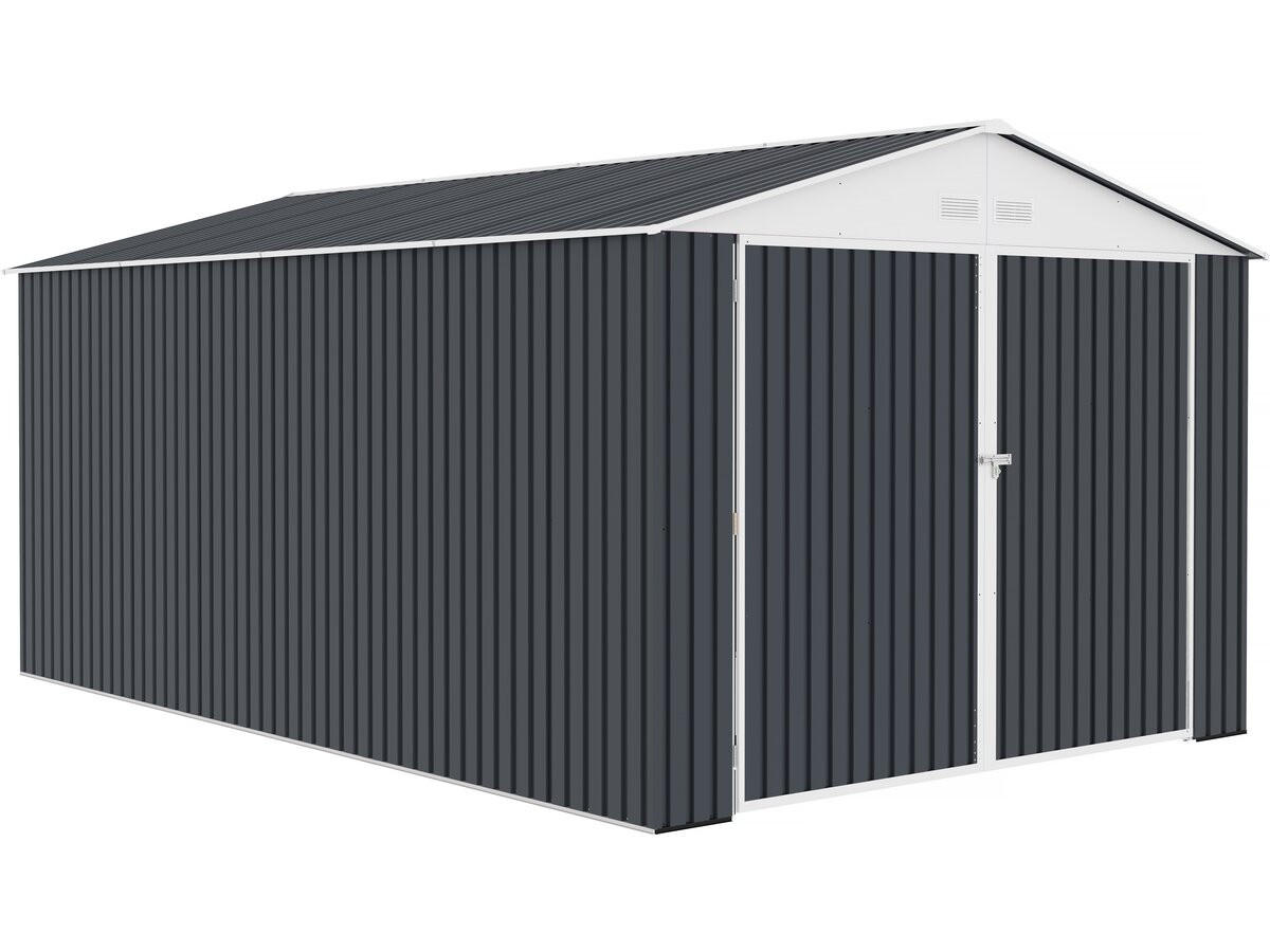 METALL-GARAGE PVC houston - Grau, Metall (70/310/470cm) - Habitat Garten