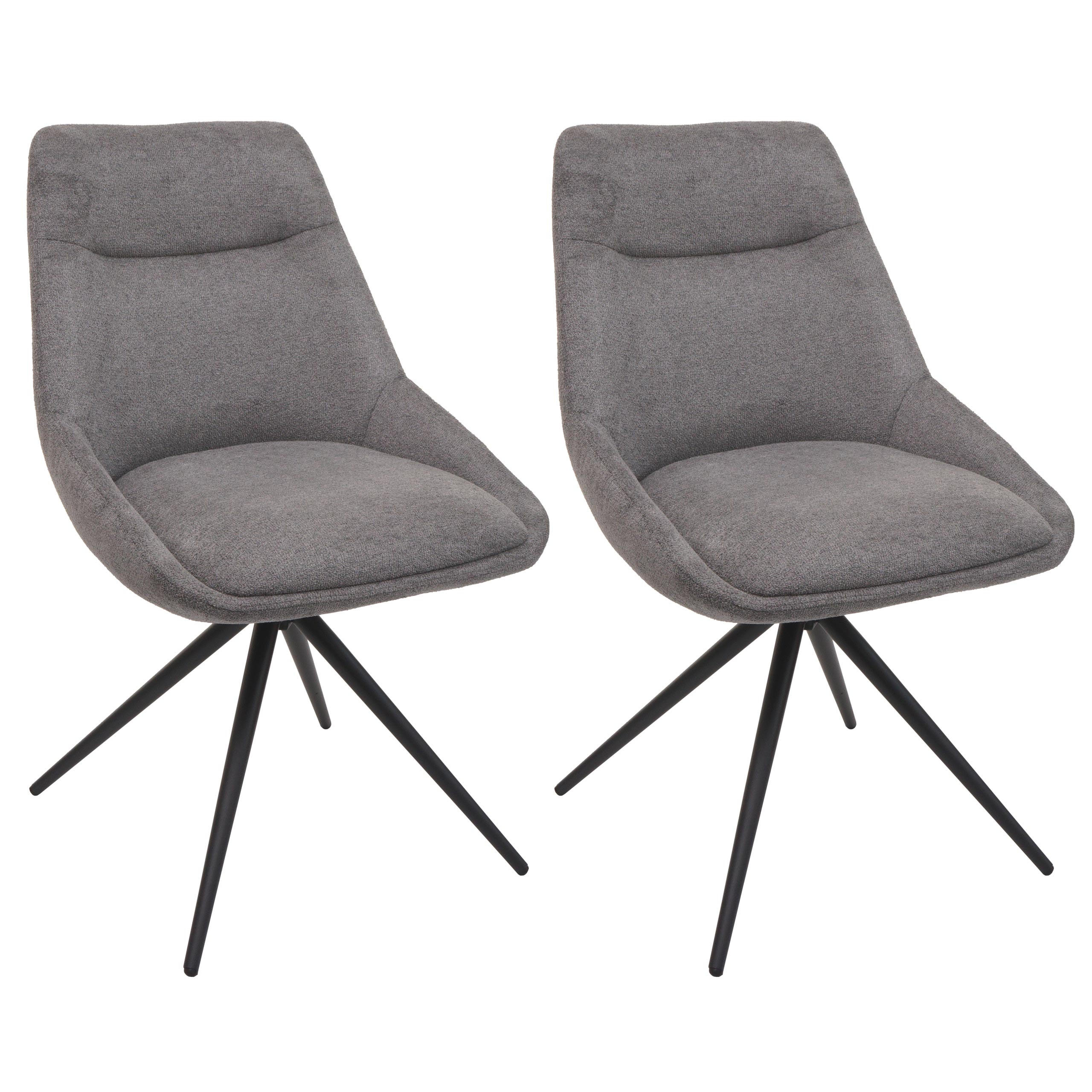ESSZIMMERSTUHL Grau 2er-Set - Grau, Textil (51/86/60cm) - MCW