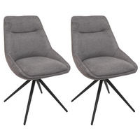 ESSZIMMERSTUHL Grau 2er-Set - Grau, Textil (51/86/60cm) - MCW