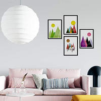 POSTER Set mit 4 geometrische Berge Violette grün A4 Rahmenlos - Klar, Papier (29.7/3cm) - Nacnic