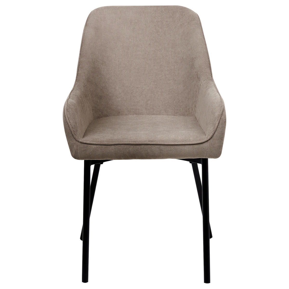 ESSZIMMERSTUHL 2er-Set Beige Loverna - Beige/Schwarz, Textil (54/87/63cm) - Beliani