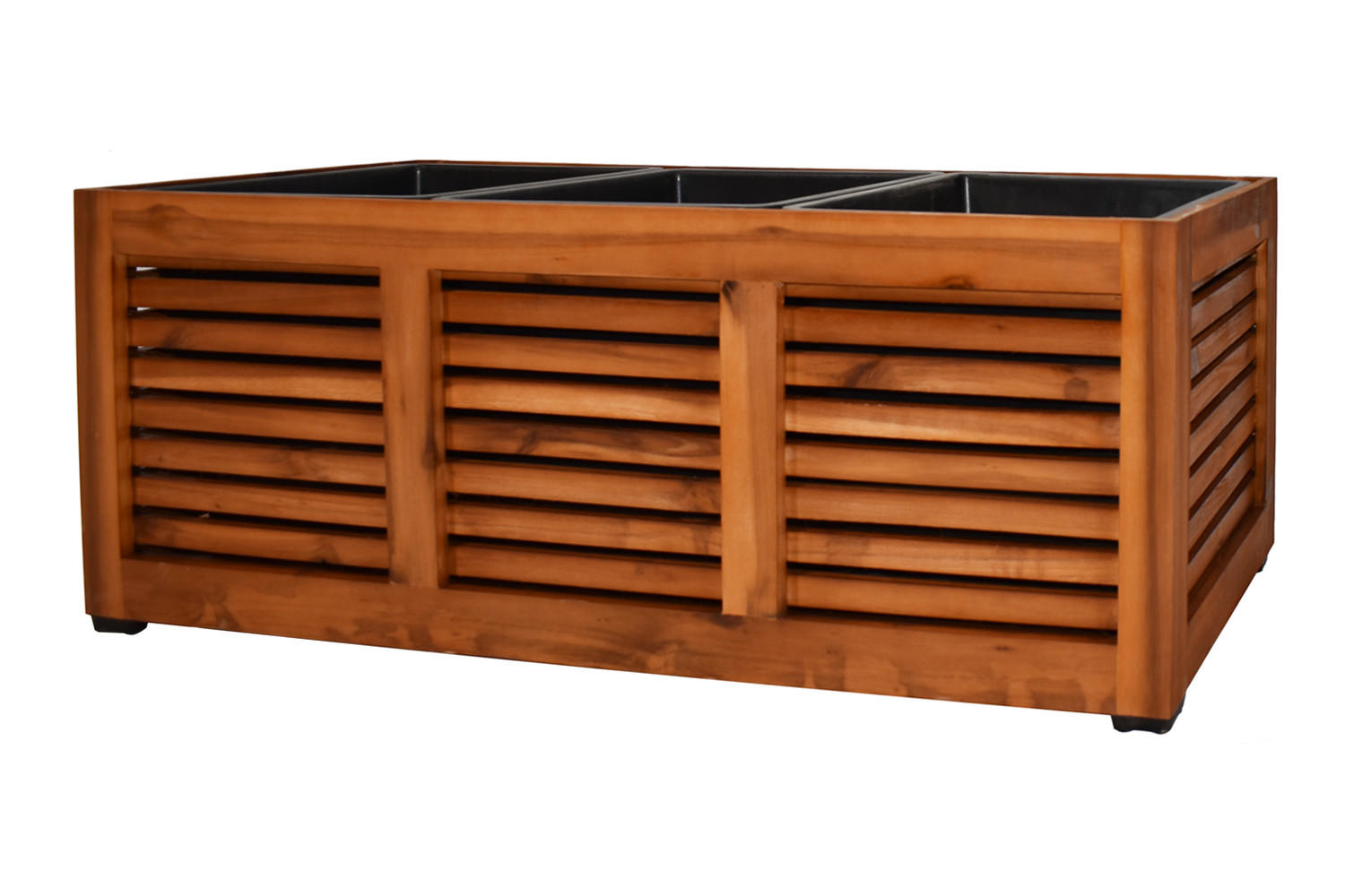 PFLANZKASTEN 33x93x31 cm, Braun, Akazienholz - Braun, Holz (93/31/33cm) - dasmöbelwerk