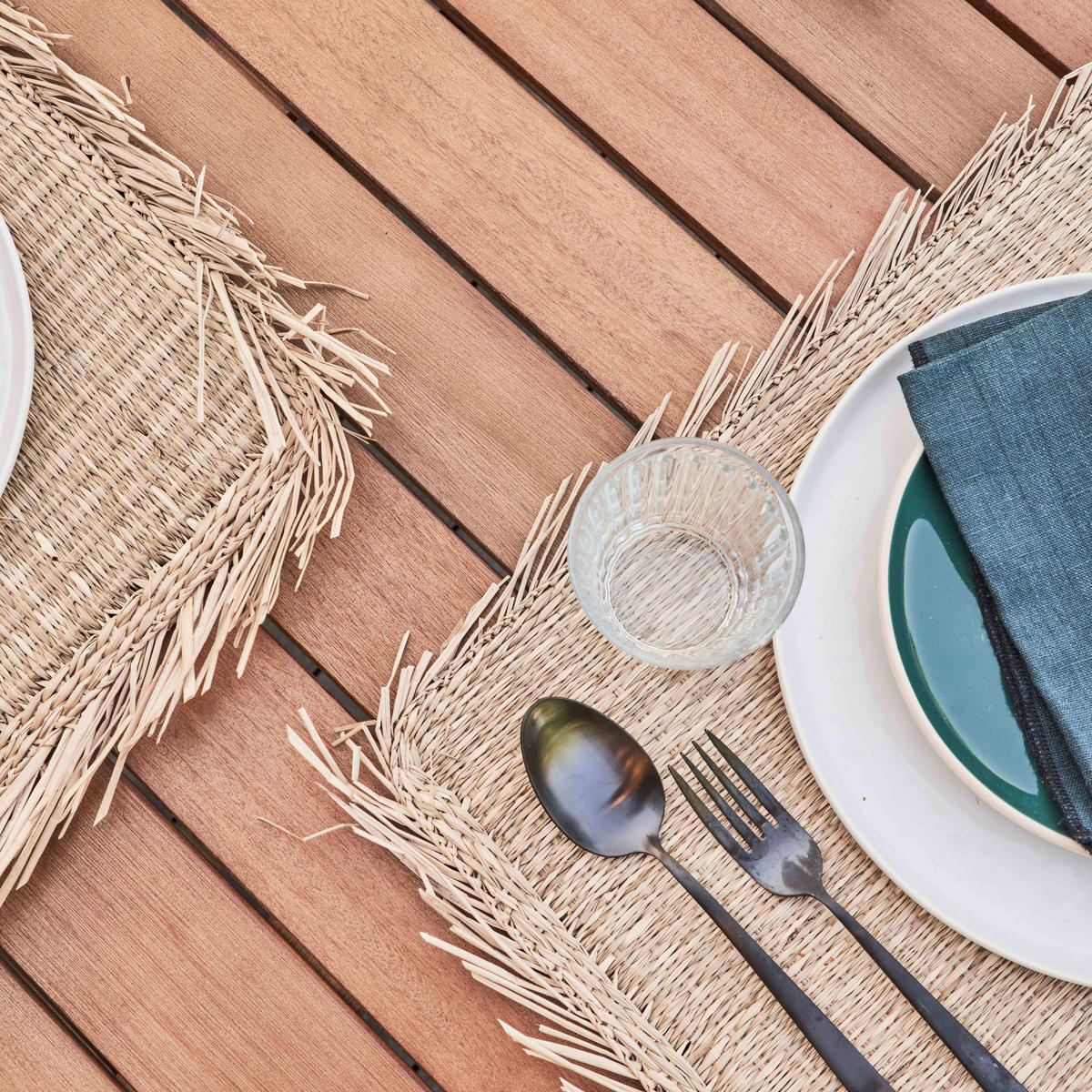 GARTENSET 11-tlg., Braun - Eichefarben, Holz - Oviala