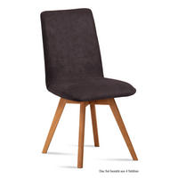 ESSZIMMERSTUHL (4er-Set) Dilga 47x92x60 Schwarz/Espresso - Eichefarben/Dunkelbraun, Kunststoff (60/92/47cm) - 58aufmkessel