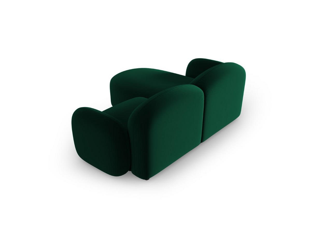 ECKSOFA rechts Blair aus Samt flaschengrün 3 Sitzplätze - Dunkelgrün, Textil (155/194cm) - Micadoni