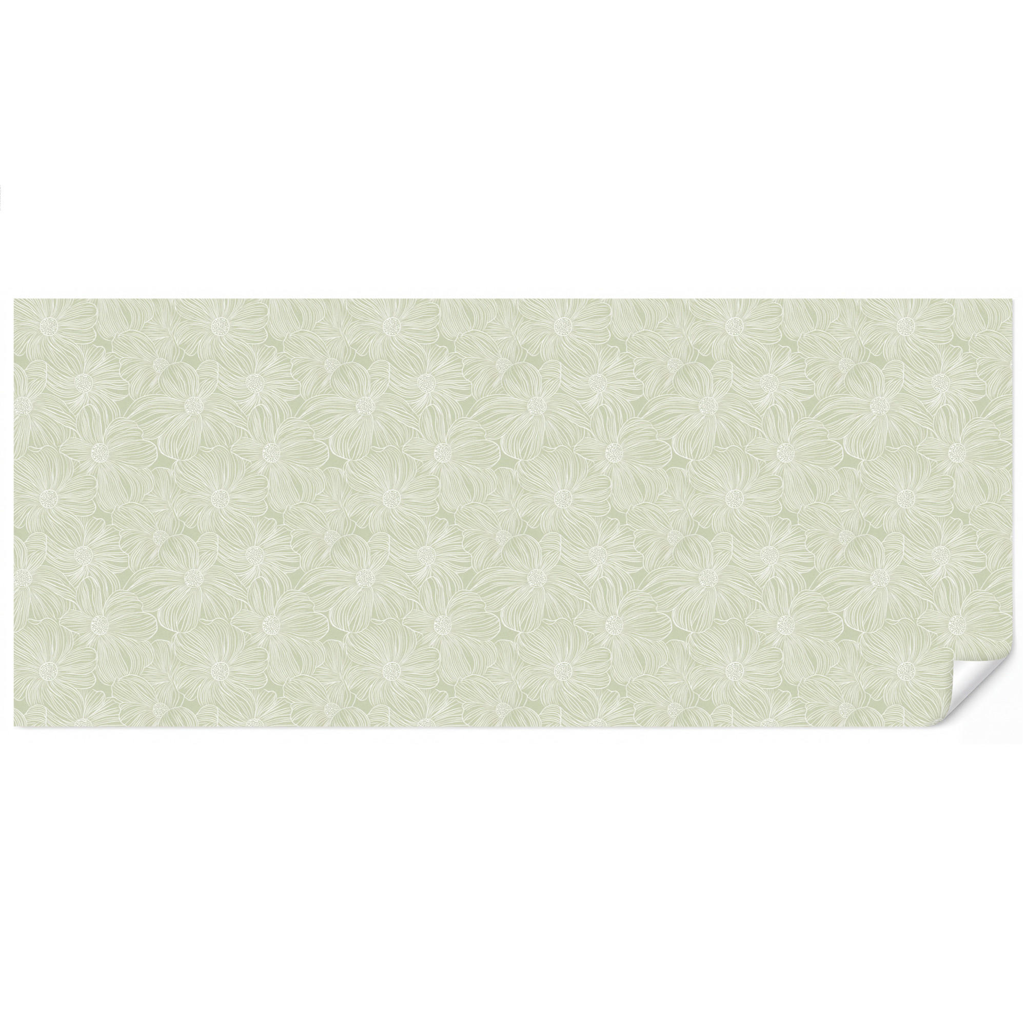 OnlyWow Tapete Salbeigrün 450x200 cm