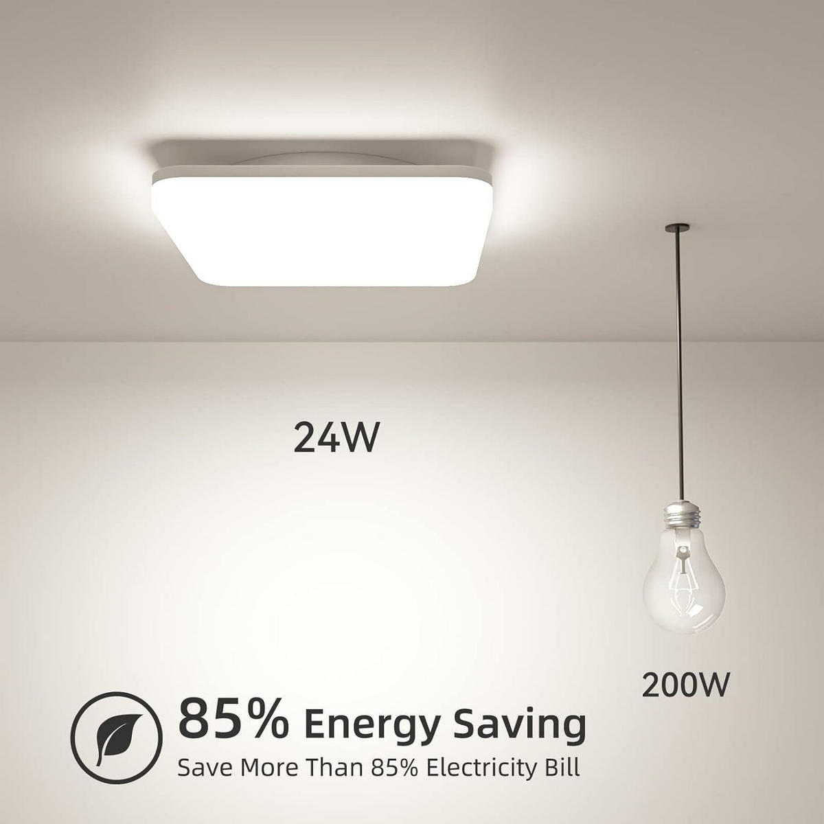 LED-DECKENLEUCHTE Hermann 28/28/5 cm - Weiß, Kunststoff (28/28/5cm) - Nettlife