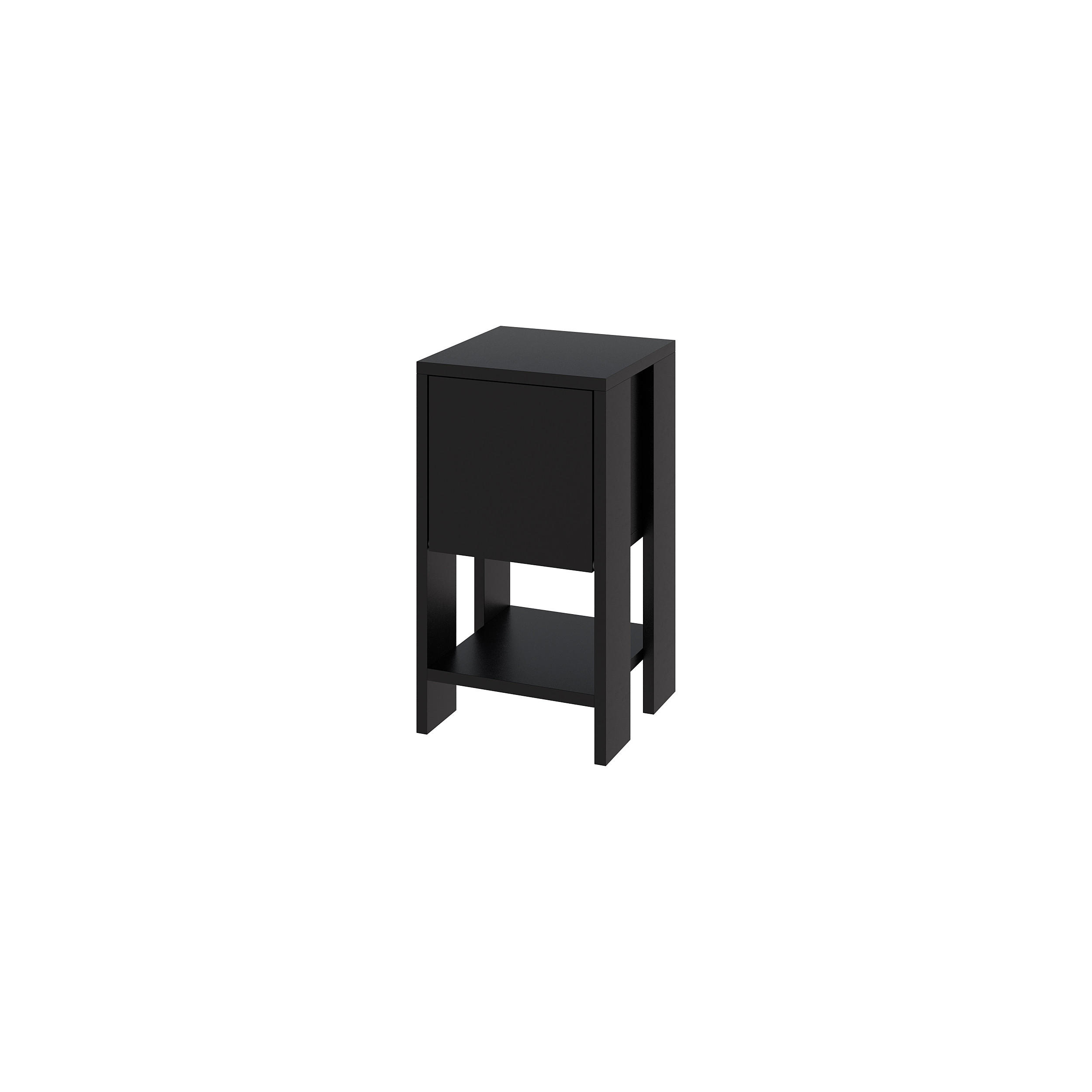 Decortie Nachttisch Schwarz 30x55x30 cm