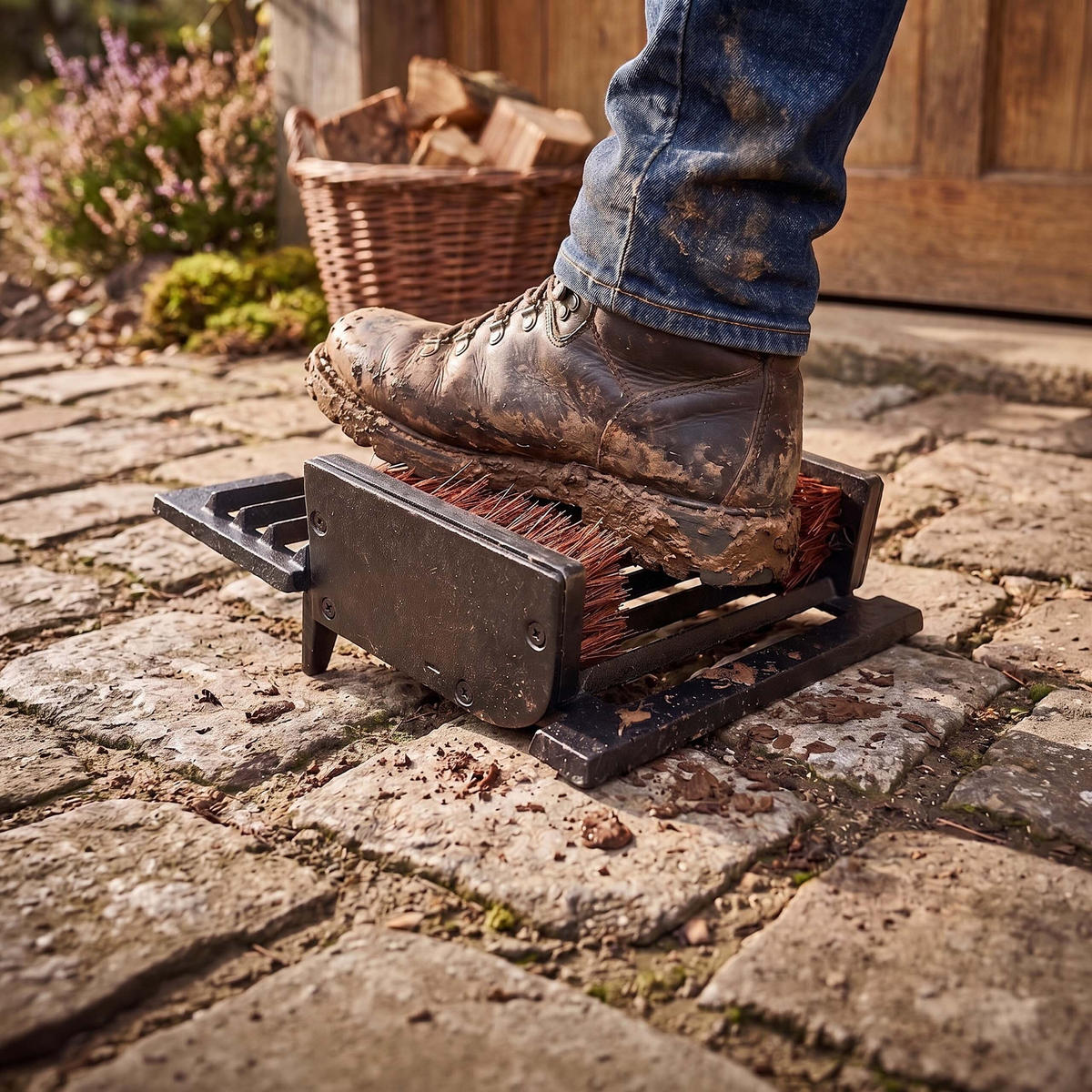 ČISTIČ topánok - hnedá, kov (21.5/26.5cm) - Relaxdays
