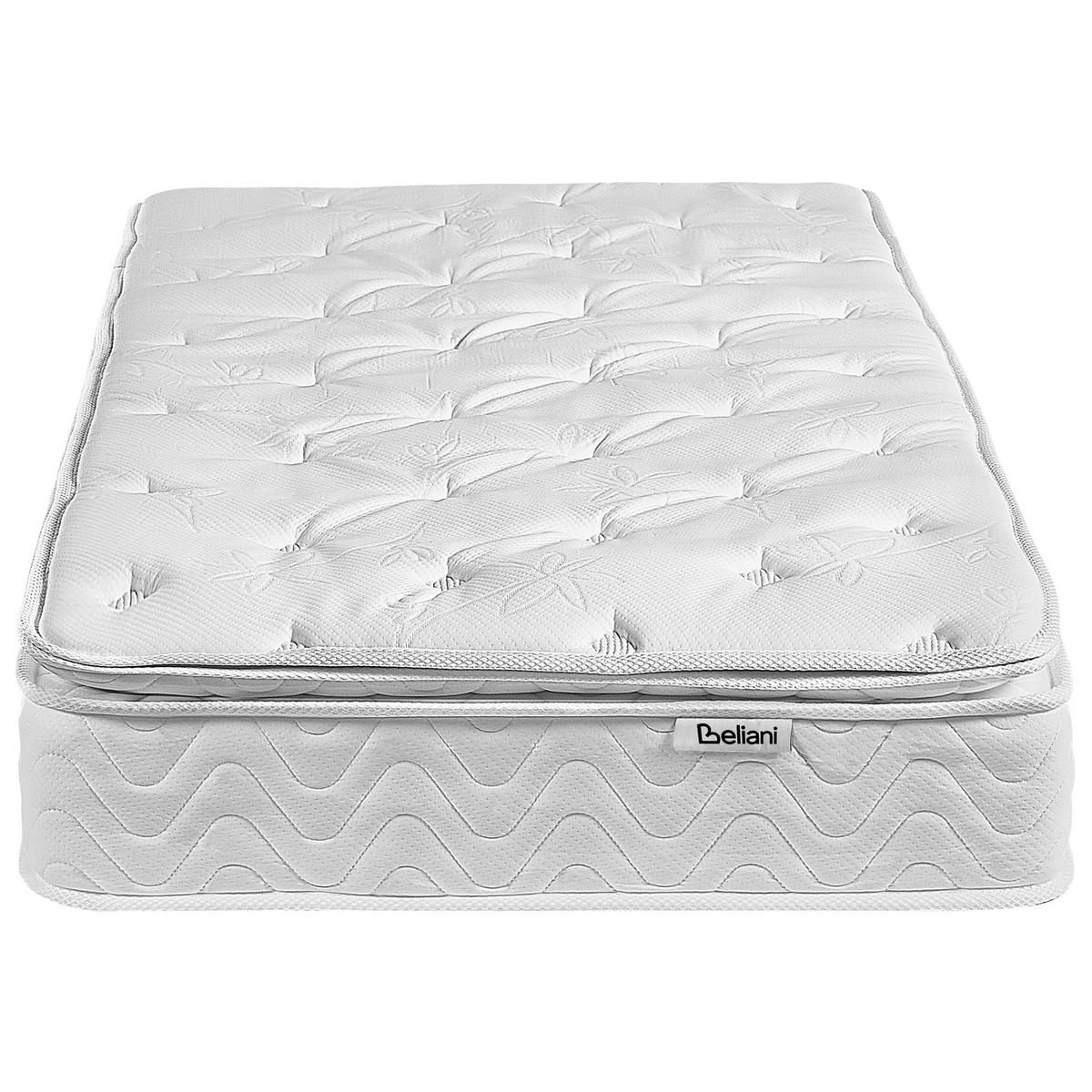 MEMORYSCHAUM-TASCHENFEDERKERNMATRATZE H3/4 Fest 90/200 cm Luxus - Beige, Textil (90/200cm) - Beliani