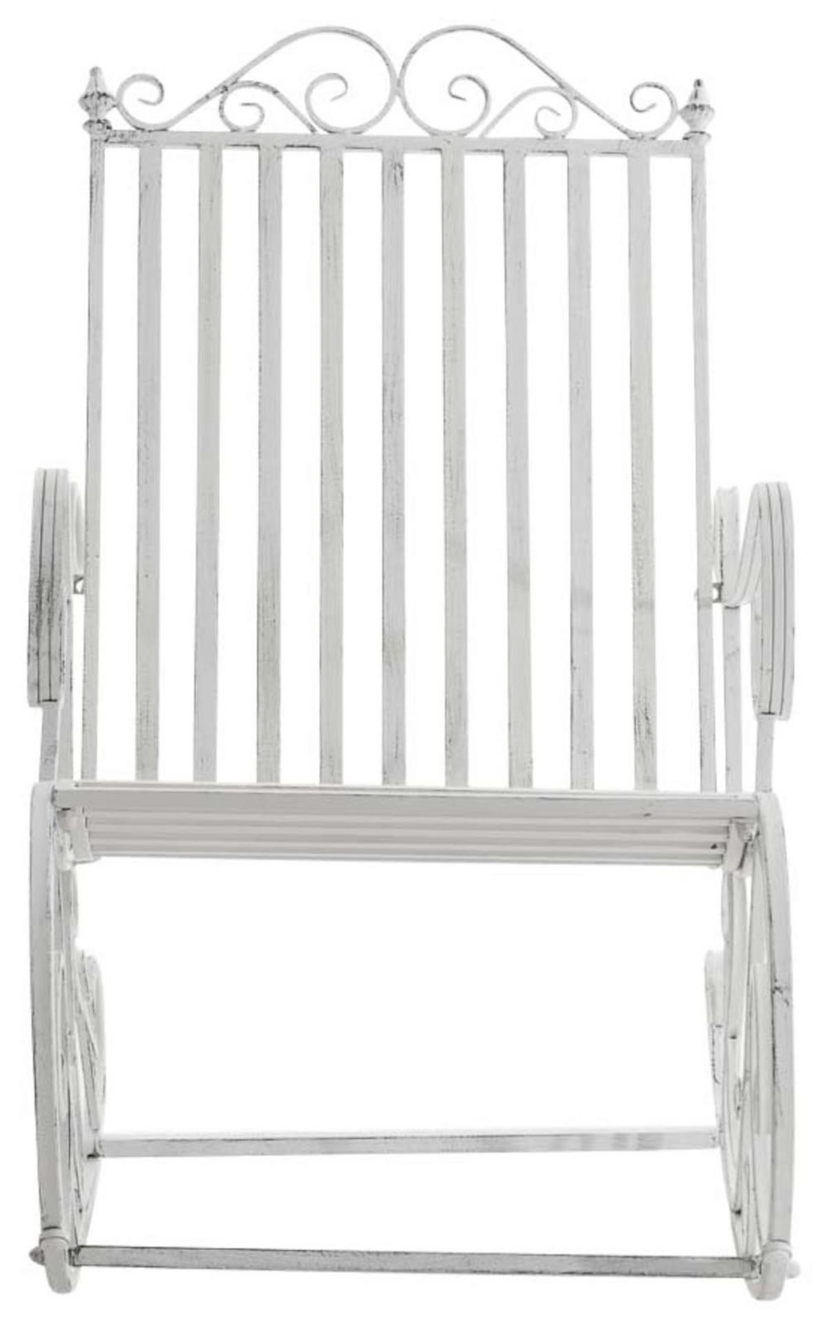 GARTENSCHAUKELSTUHL 2er Set Metall Antik Weiß - Weiß, Metall (56/94/90cm) - CLP