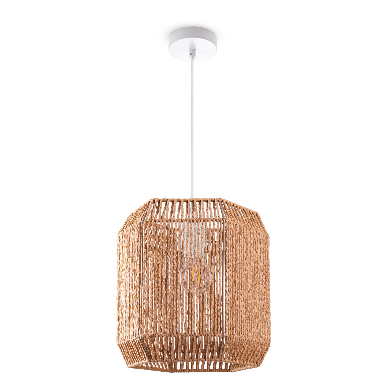 PENDELLEUCHTE Hugo Pd1 Pepe - Naturfarben, Metall (24/21/29cm) - Paco Home