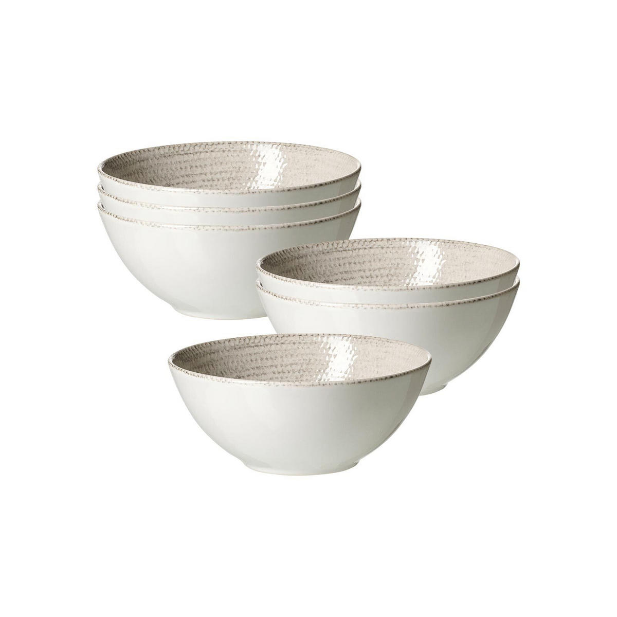 MÜSLISCHALEN Rimini grau ø 16,5 cm 6er Set - Grau, Keramik (16.5cm) - Ritzenhoff Breker