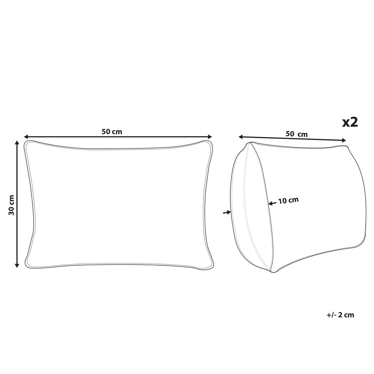 Dekokissen Beige 30/50 cm Ledum - Beige, Naturmaterialen (50/30cm) - Beliani