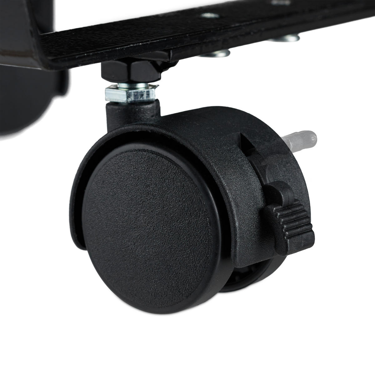 2XPFLANZENROLLER - Schwarz, Kunststoff/Metall (46.5/10.5/46.5cm) - Relaxdays