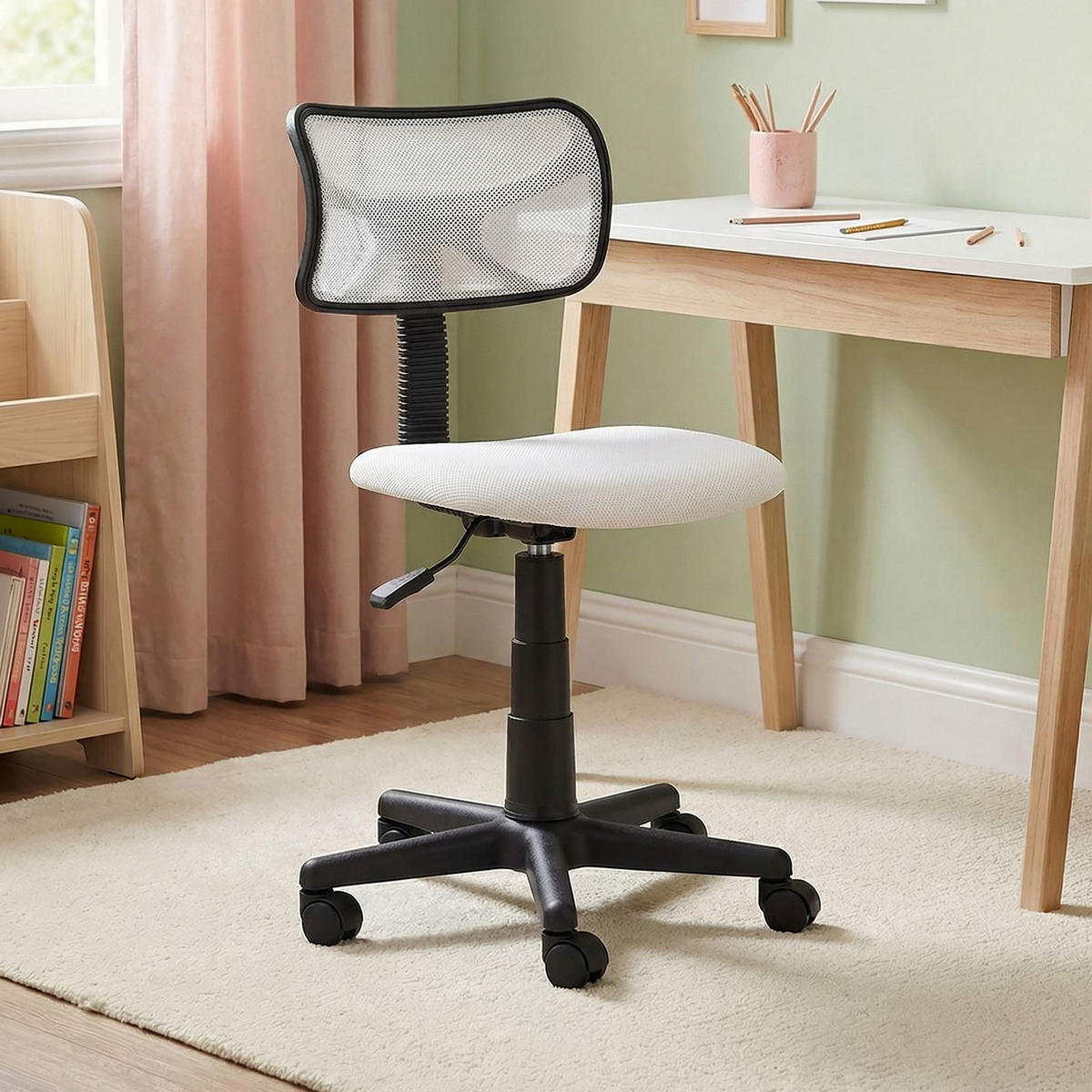 KINDERDREHSTUHL MILAN weiß - Weiß, Kunststoff/Textil (42/85/48cm) - IDIMEX