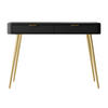 KONSOLENTISCH Oval Schwarz 112 cm - Goldfarben/Schwarz, Holzwerkstoff/Metall (38/112/78cm) - Selsey