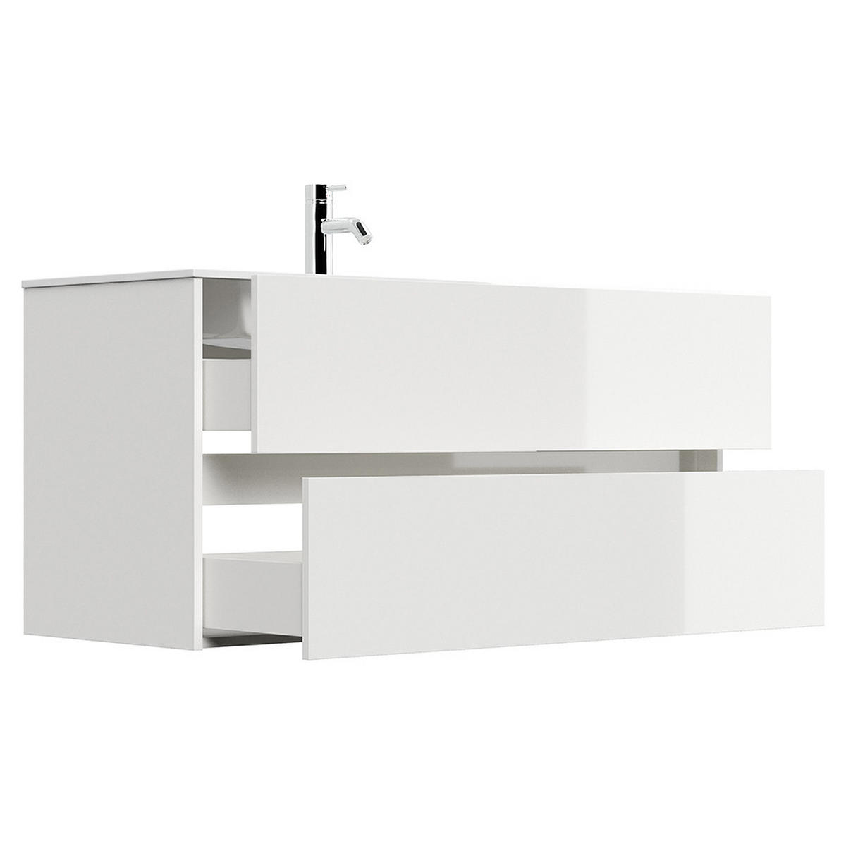WASCHTISCH Livigno-02 - Weiß, Holzwerkstoff (120/59/47cm) - Lomado