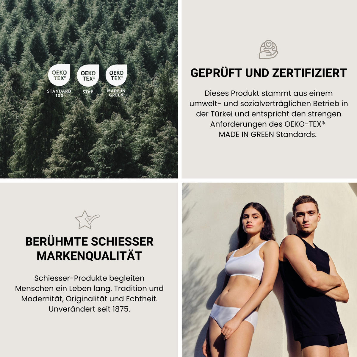 BETTWÄSCHESET Ella - Baumwollsatin - 2-teilig - 155 x 220 cm - Perlmutt - Creme, Textil (155/220cm) - SCHIESSER