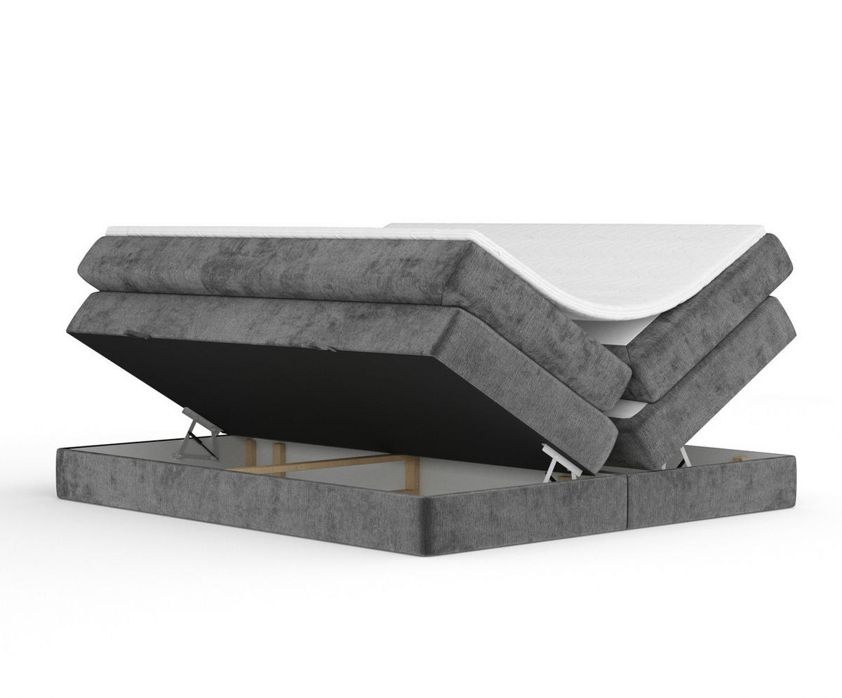 BOXSPRINGBETT Juniper Anthrazit 180/200 cm - Anthrazit/Schwarz, Holz/Holzwerkstoff (180/200cm) - Maison de Reve