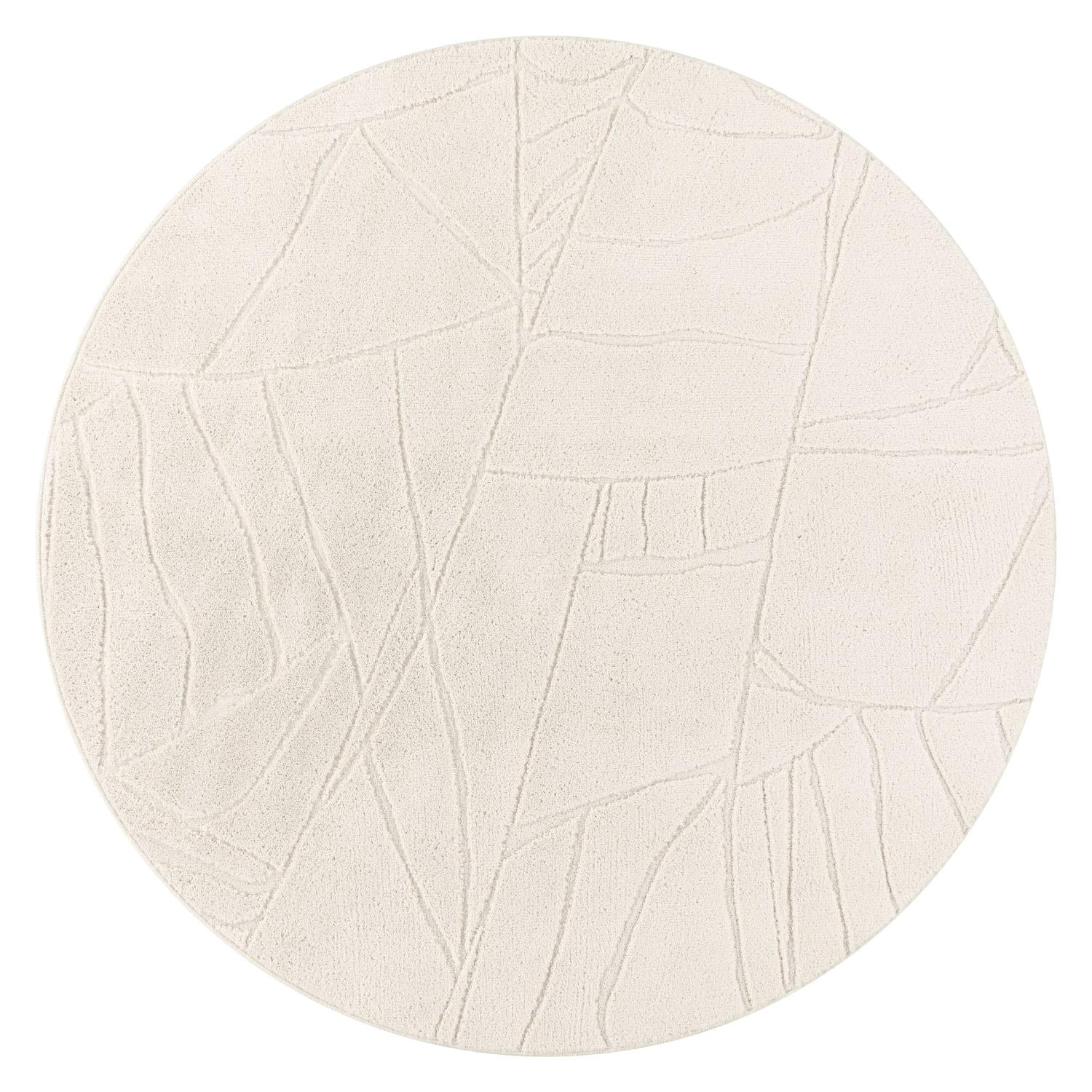 HOCHFLORTEPPICH 160/160 cm Tokio 474 - Creme, Kunststoff (160/160cm) - Paco Home