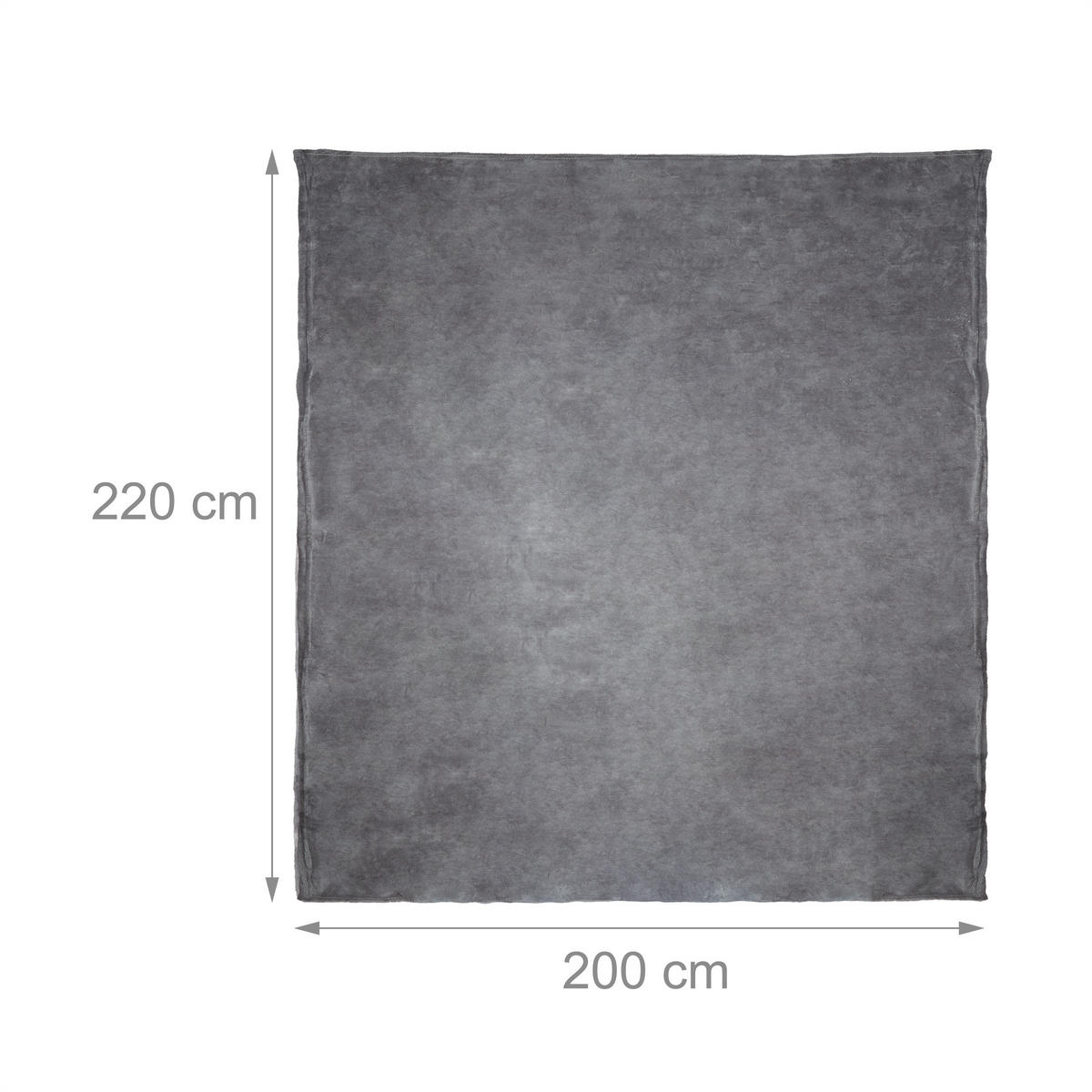 KUSCHELDECKE - Grau, Textil (200/220cm) - Relaxdays