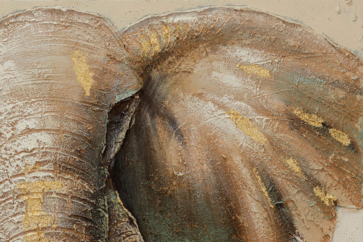 ACRYLBILD HANDGEMALT 90/60 cm - Beige, Holz/Textil (2.14/60cm) - KUNSTLOFT