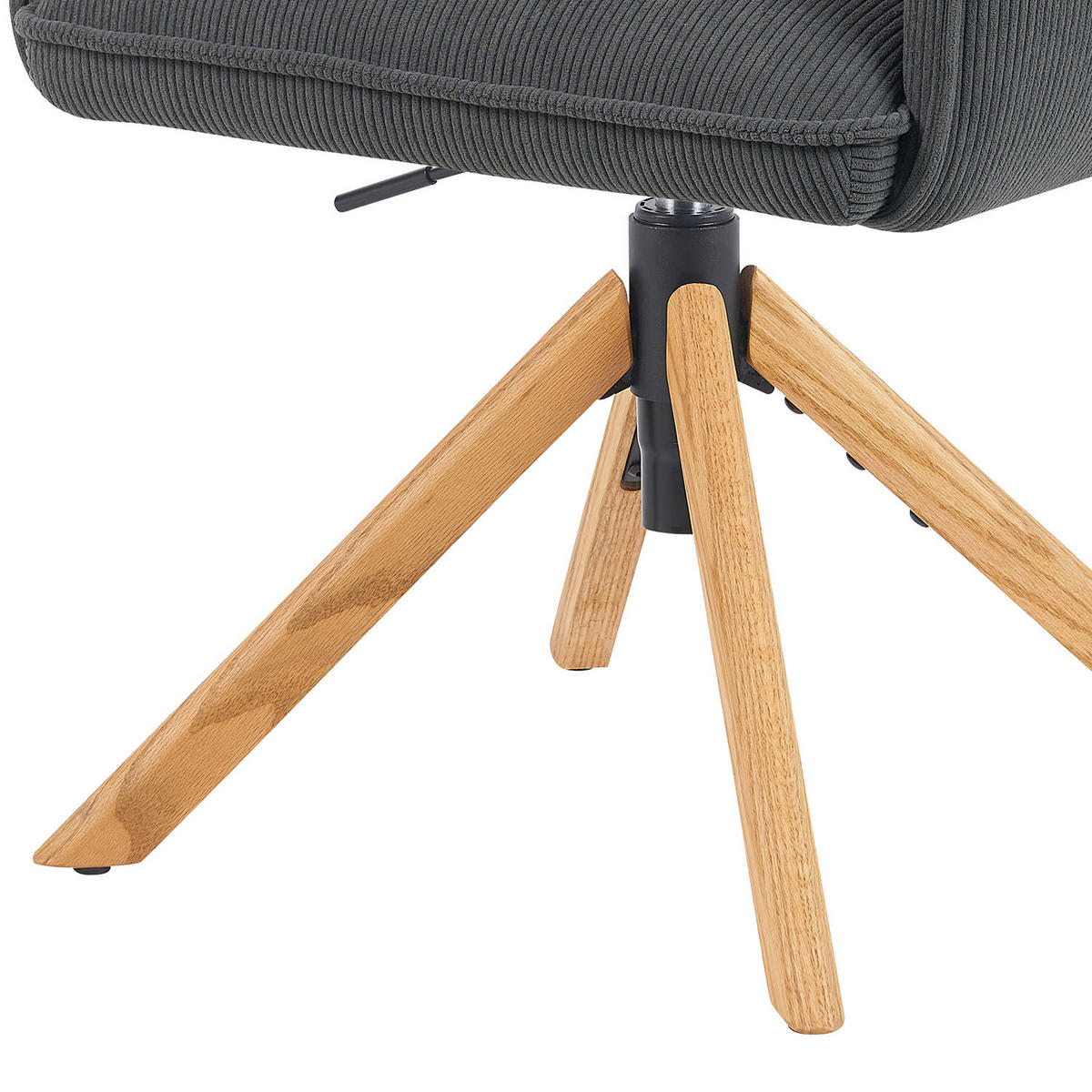 BÜROSTUHL Mika-Leya - Honigeiche/Anthrazit, Eichenholz/Holz (60/89/63cm) - DUBI Möbel