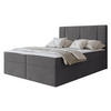 BOXBETT Michelle 160x200 - H3 - Schwarz/Grau, Holzwerkstoff/Kunststoff (160/200cm) - MIRJAN24