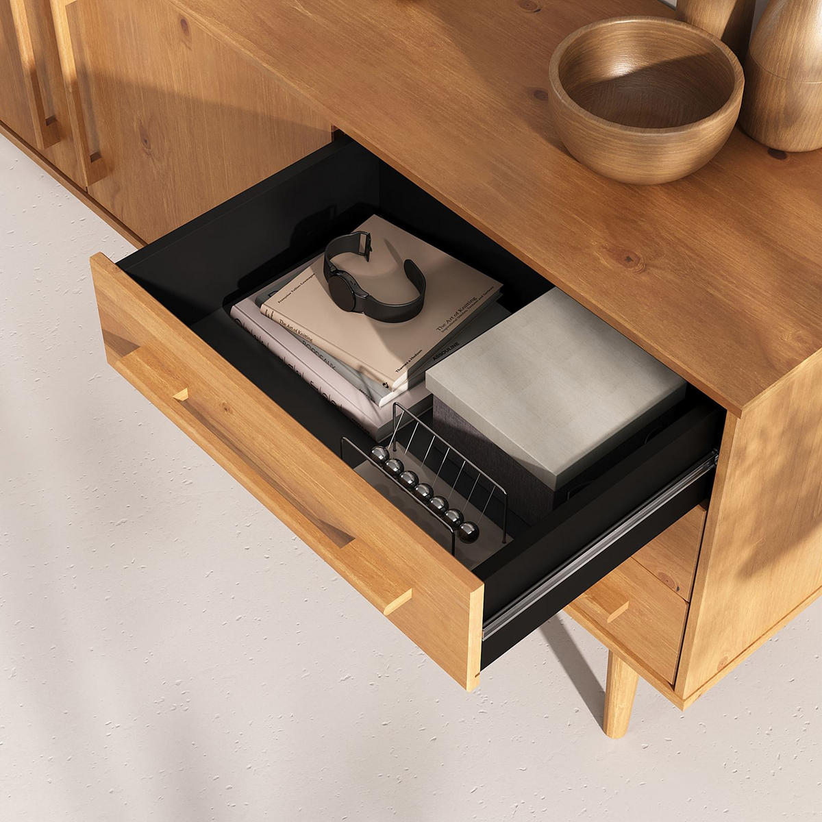 SIDEBOARD TECCA - Eichefarben, Holz (170/71/41cm) - IDIMEX