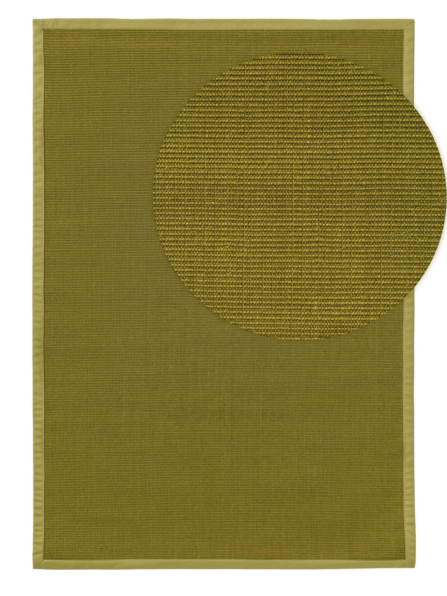 TEPPICH Sisal Sana Grün - Grün, Naturmaterialien (80/1cm) - KUNSTLOFT