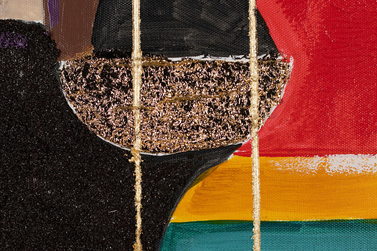 ACRYLBILD HANDGEMALT 50/75 cm - Beige/Multicolor, Holz/Textil (1/75cm) - KUNSTLOFT