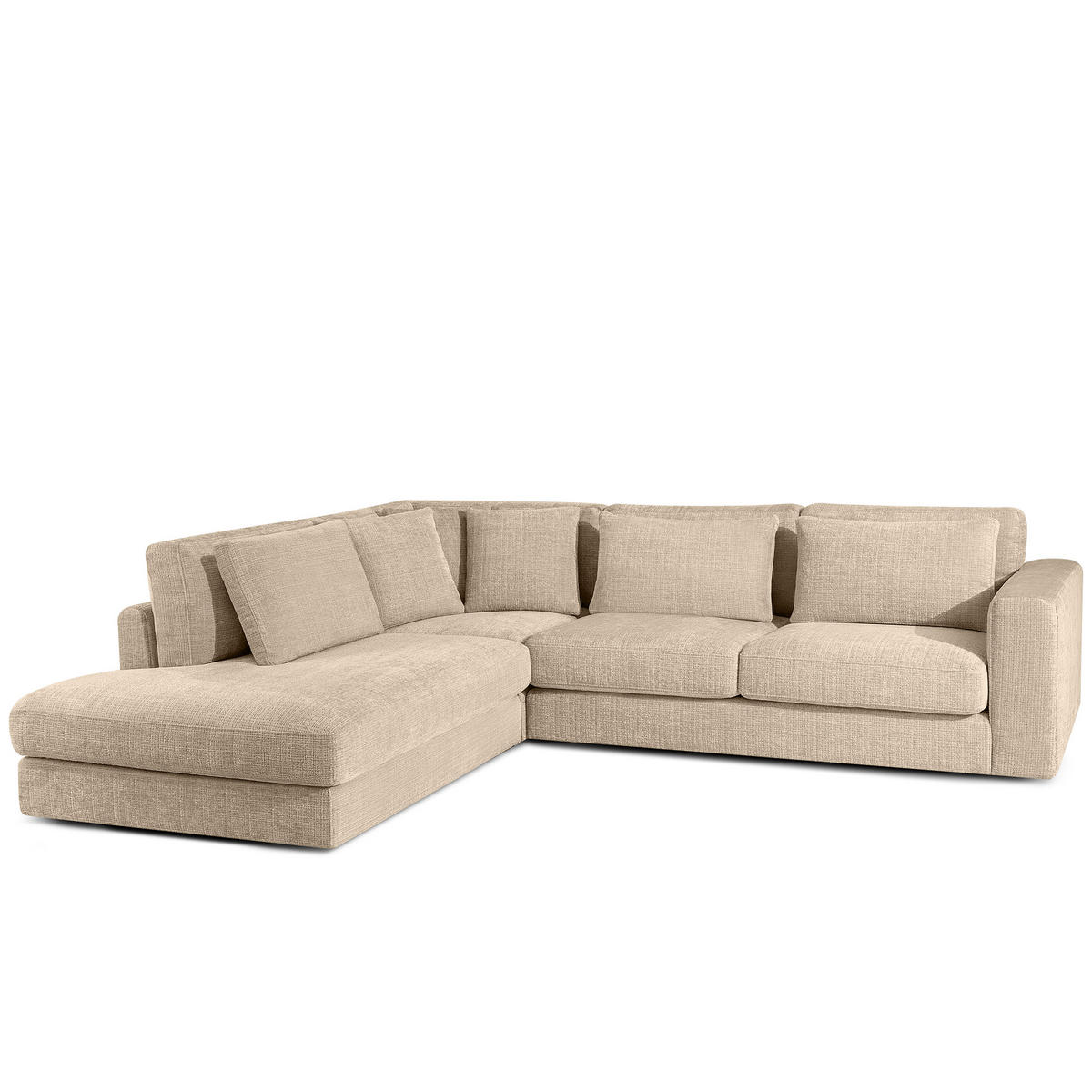 ECKSOFA links VERUS - Beige, Holz/Holzwerkstoff (297/248cm) - KONSIMO®