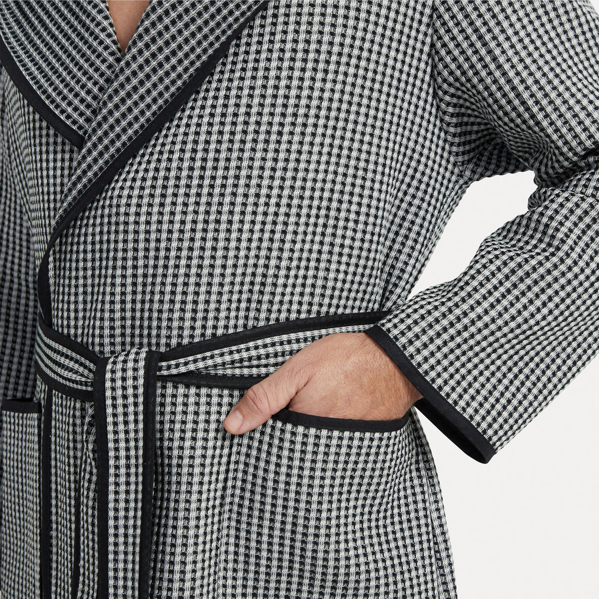 BADEMANTEL MIT KAPUZE NEW HERITAGE - Schwarz/Naturfarben, Textil (Mnull) - MÖVE