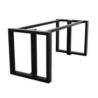 TISCHBEINE Astana Metall Schwarz 140/70/72 cm - Schwarz, Metall (70/72/140cm) - Metalo Pro
