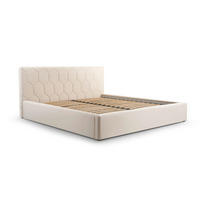 POLSTERBETT Bett 02 - 140x200 - Creame - Beige, Holz/Textil (140/200cm) - Möblo
