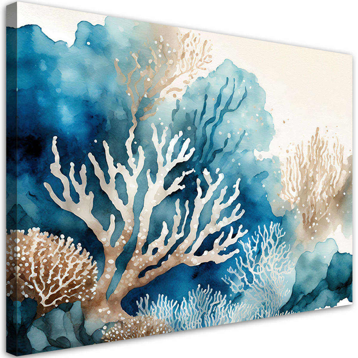 WANDBILD meer abstraktion - Blau, Textil (60/40cm) - Feeby