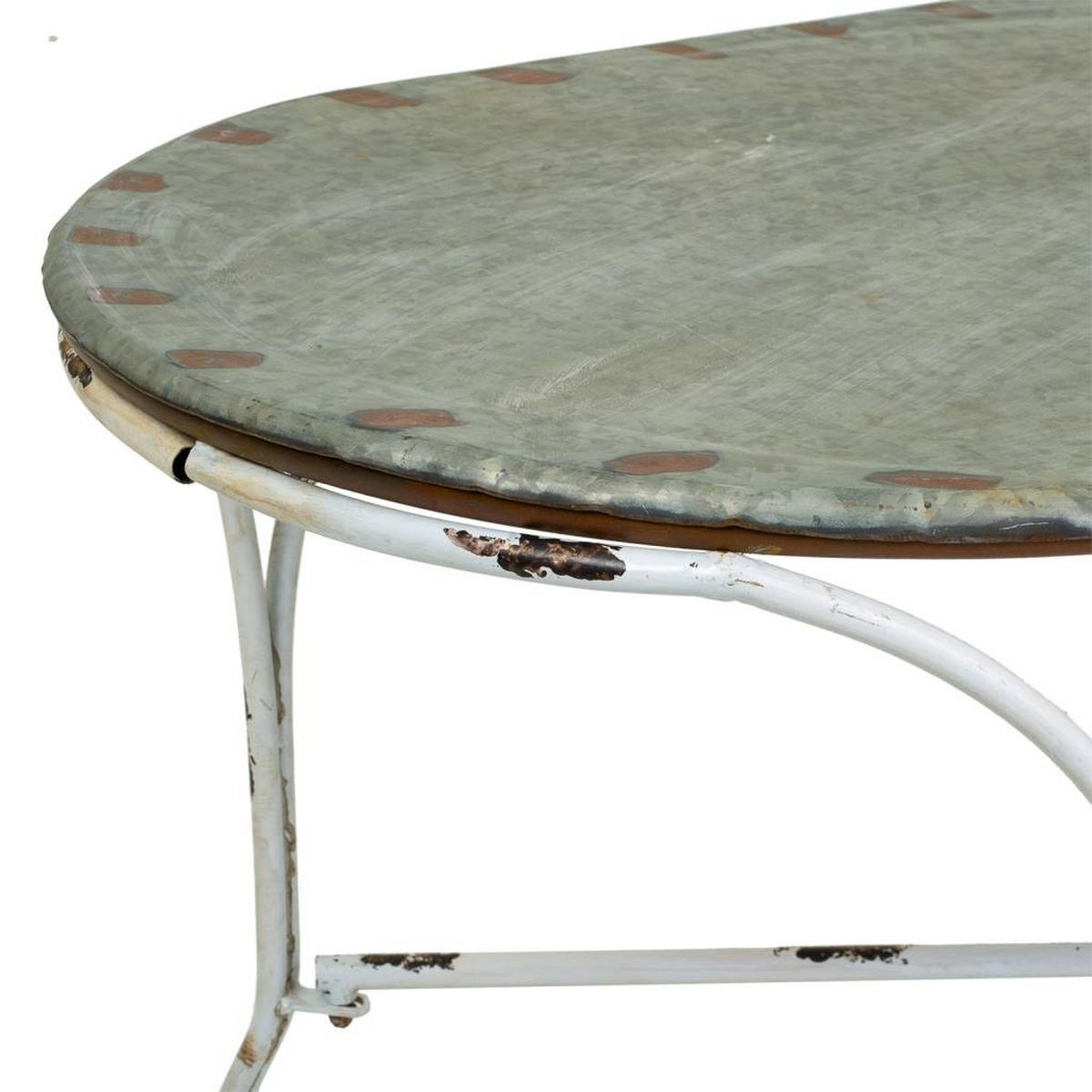 BEISTELLTISCH aus Metall, grau, 121x65x52cm - Grau, Metall (65/120.5/52cm) - Wanderlust