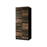 ŠATNÍ SKŘÍŇ GOLD Černá & Old Style - černá/hnědá, kompozitní dřevo (78/205/52.5cm) - Kier Furniture