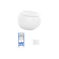 HÄNGE WC - 40 cm x 58 cm - keramik - weiß Huro - Weiß, Keramik (40/39/58cm) - Vente-Unique