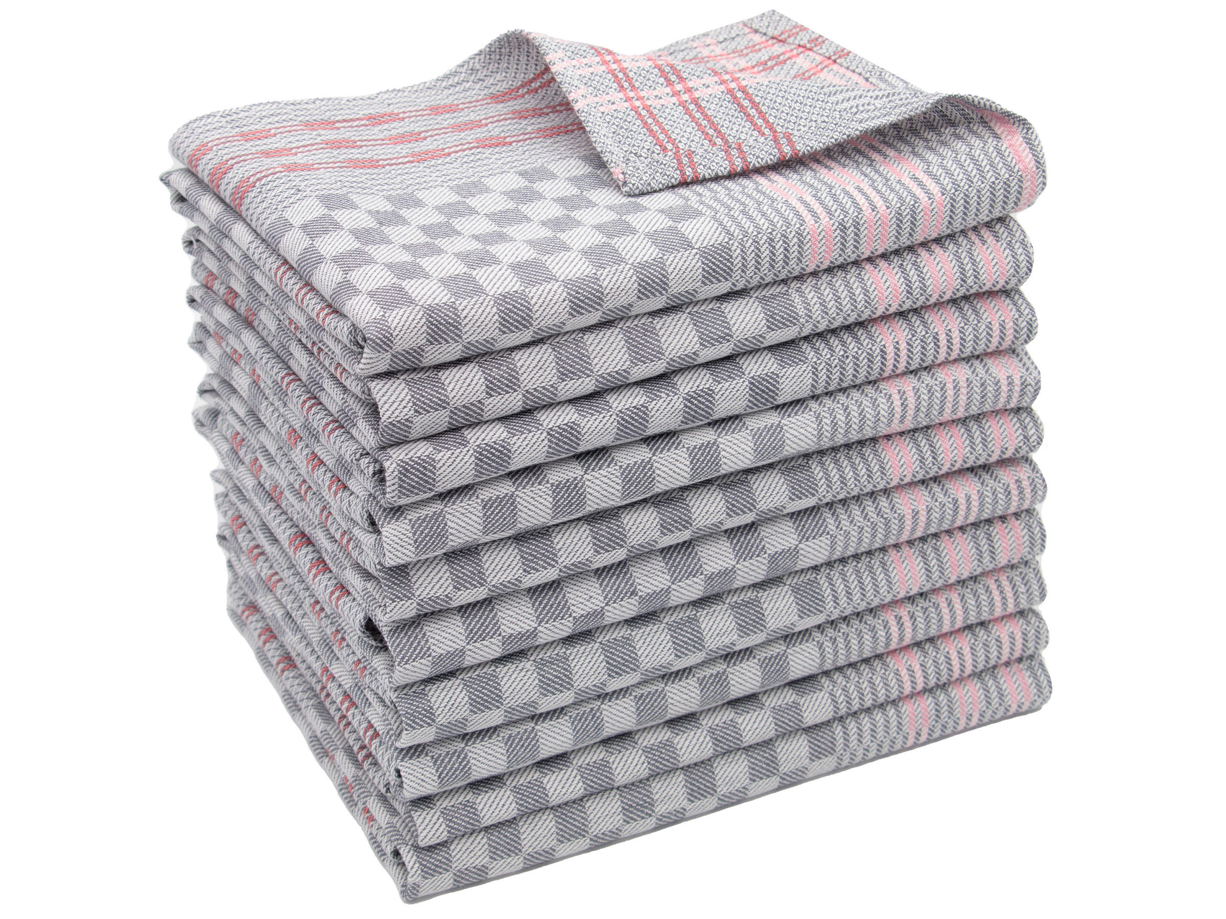 GESCHIRRTÜCHER, 10er-Set, 100% Baumwolle, Grau - Grau, Textil (50/100cm) - Zollner