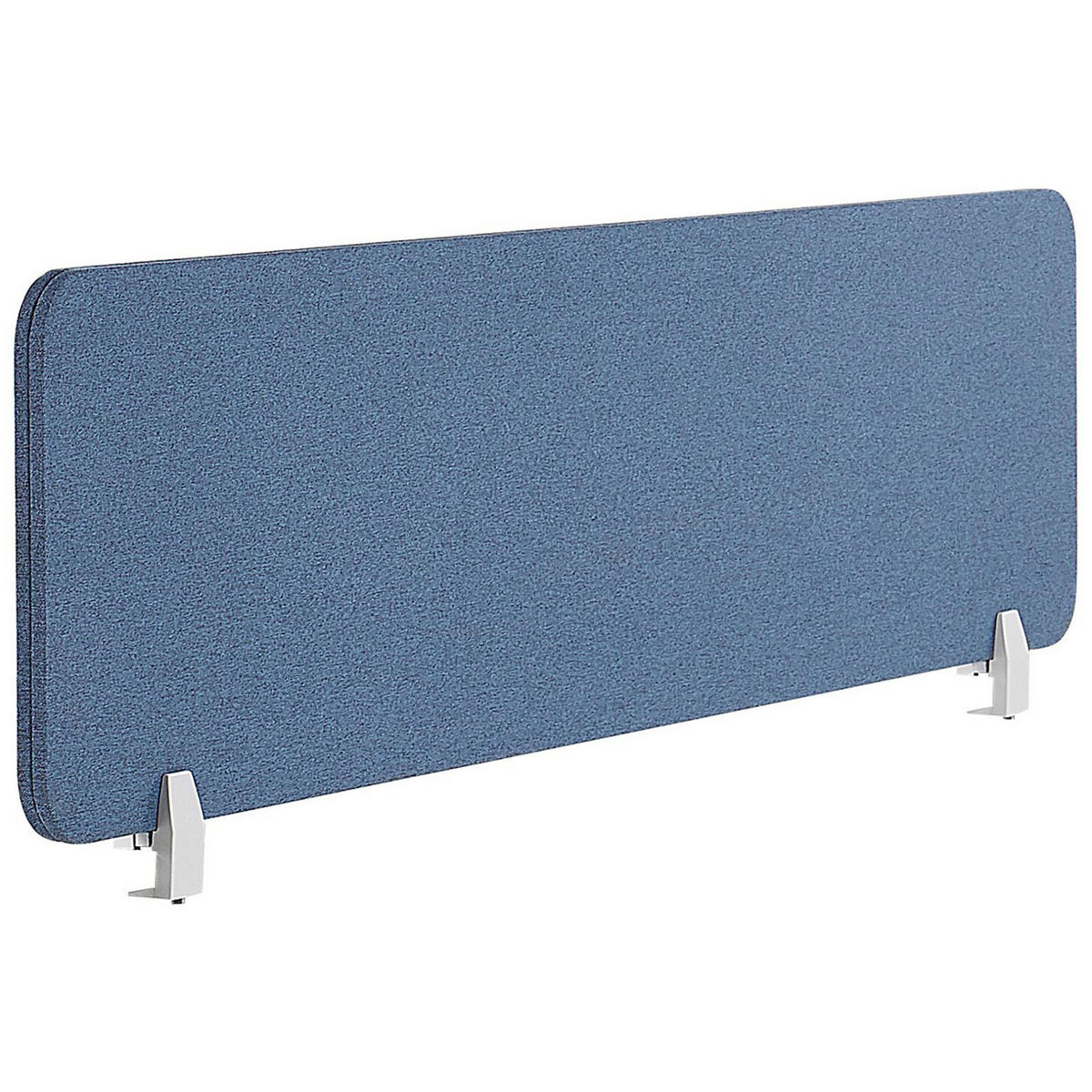 SCHREIBTISCHTRENNWAND 160 x 40 cm Blau Wally - Blau, Textil (160/40/2cm) - Beliani
