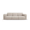 SOFA Molino aus strukturiertem Stoff beige 3 Sitzplätze - Beige, Textil (95/72/235cm) - Micadoni
