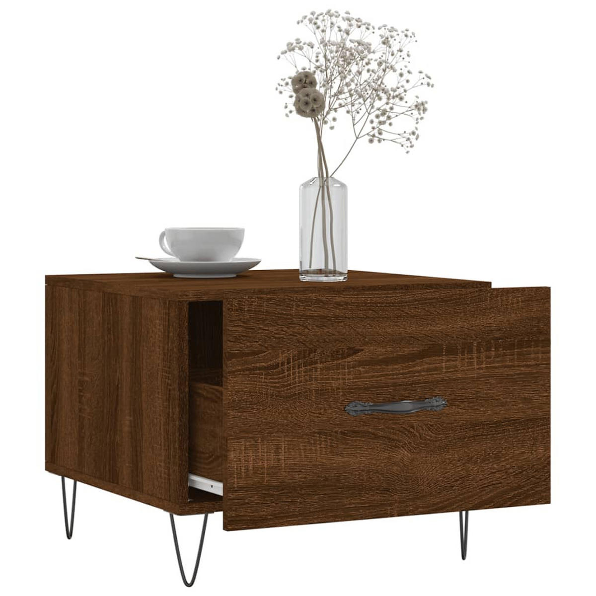 COUCHTISCH Braun Eichen-Optik 50x50x40 cm Holzwerkstoff - Braun, Holzwerkstoff (50/50/40cm) - furnicato