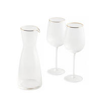 KARAFFE UND LIKÖRGLÄSER Vanesa - Goldfarben, Glas (0.95L) - home&you