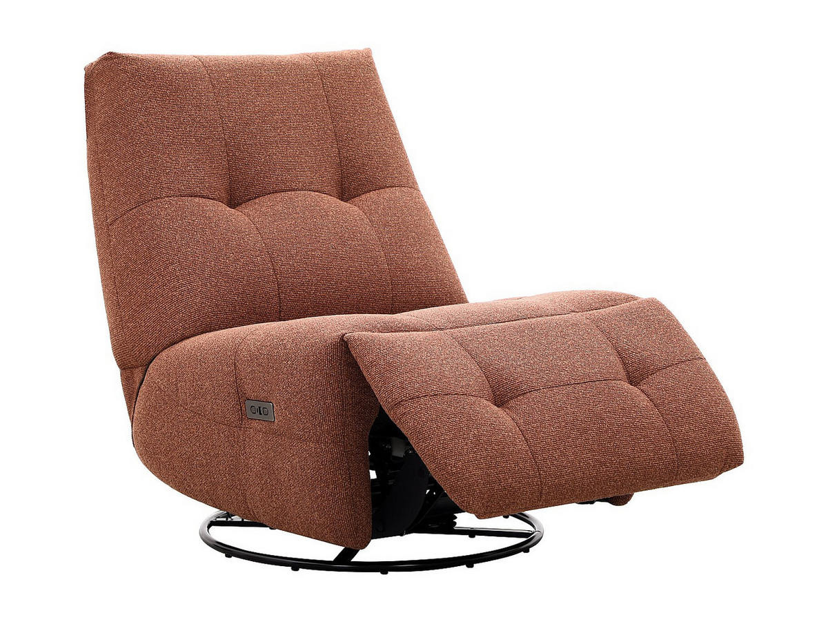 RELAXSESSEL - 1 Person - stoff - terracotta Cosado - Terracotta, Textil/Metall (81/97/99cm) - Vente-Unique